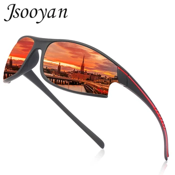 Jsooyan 2021 Homens do Novo Esporte Óculos de sol Polarizados Condução de Pesca UV400 Óculos Para Homens Moda Semi-sem aro de Óculos de Sol Óculos 1