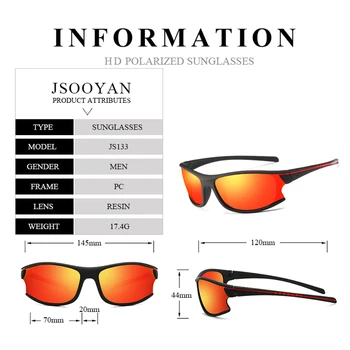Jsooyan 2021 Homens do Novo Esporte Óculos de sol Polarizados Condução de Pesca UV400 Óculos Para Homens Moda Semi-sem aro de Óculos de Sol Óculos 3