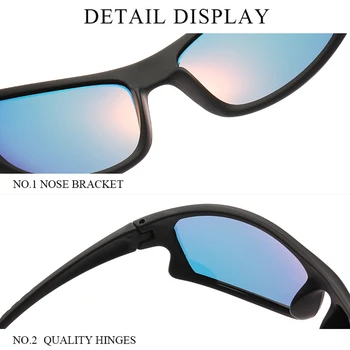 Jsooyan 2021 Homens do Novo Esporte Óculos de sol Polarizados Condução de Pesca UV400 Óculos Para Homens Moda Semi-sem aro de Óculos de Sol Óculos 4