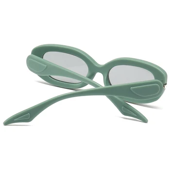 Kachawoo oval óculos de sol feminino estilo retrô vermelho, verde, azul senhoras quadrado pequeno óculos de sol para mulheres decoração drop-shipping 4