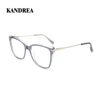 KANDREA Vintage Acetato de Olho de Gato Luxo Armações de Óculos Homens Mulheres 2022 Tendências de Estilos Óptico de Moda Computador Óculos HG8312