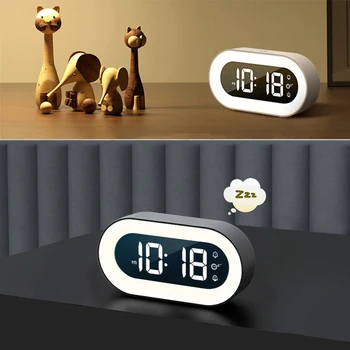 LED Relógio de Mesa de Luz Digital, Relógio Despertador Crianças de Presente de Natal Criativo Sleepping Quarto de Cabeceira, Candeeiro USB Relógios da área de Trabalho 3