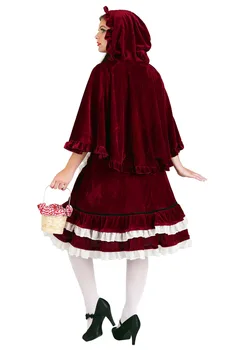 Little Red Riding Hood Traje Adulto Lolita Princesa Rainha Do Traje De Halloween Mulheres Fantasia De Festa A Fantasia Manto Roupa 4