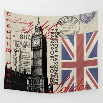 Londres, Grã-Bretanha Big Ben Bandeira Colagem De Tapeçaria Pendurada Na Parede Tapeçarias Dormitório Arte De Parede Decoração De Casa Viajando Acampamento Tapete De Yoga