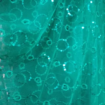 malha com bordado de lantejoulas brilhantes de casamento de noiva, decoração de tecido blings festa de abastecimento de tecido de 1 jarda 0