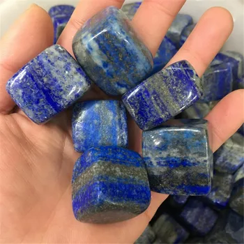 Massa Natural Lapis Lazuli Cubo Caiu Pedras Polidas Cristais de 15MM-20MM para a Cura 6pc