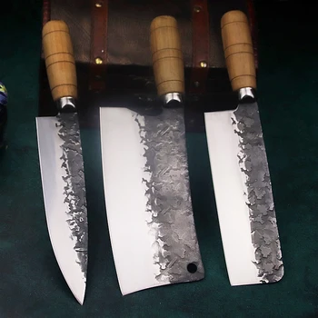 Matérias punho de madeira Longquan forjamento faca de cozinha afiada faca de desossar cortador faca de cozinha em casa sashimi faca faca faca de cozinha