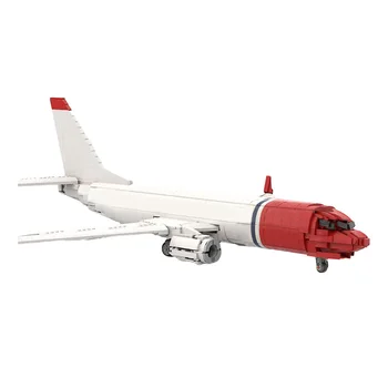 MOC Aeronaves de Aviação norueguês 737-800 Modelo Boeing Aeronaves Blocos de Construção do Espaço de Série de Brinquedos Educativos Presentes Cidades Ternos