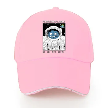 Moda Astronauta Padrão Impresso Snapback Algodão Boné De Beisebol De Homens, Mulheres Do Hip Hop Ajustável Pai Trucker Hat Esporte Viseiras 2