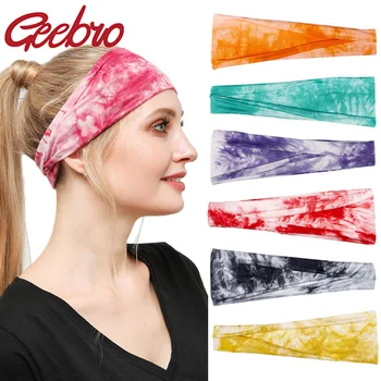 Moda casual tie-dye hairband Cabeça 2021 novo popular Headbands mulheres hairbands Hairbands de yoga fitness cabeça 0