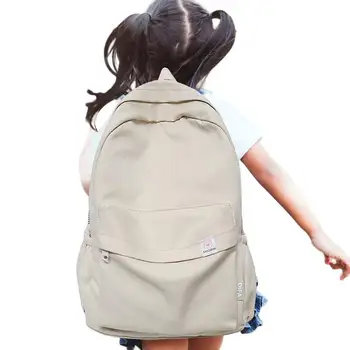 Moda College School Bag Duplo Casual Novas Mulheres Simples Mochila Para Adolescentes, Adultos De Viagem, Bolsa De Ombro Mochila