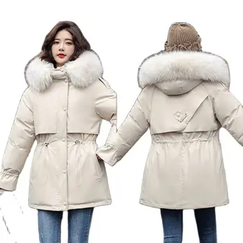 Moda de Inverno De 2022 Mulheres Casacos de Pizza Para Superar O Novo coreano Vversion De Baixo Ppadded Jaqueta Espessamento do Revestimento do Inverno das Mulheres 2