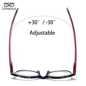 Moda do teste Padrão de Flor de Impressão Óculos de Leitura para as Mulheres, Homens Rodada do PC do Quadro de Luz Azul Filtro Anti-fadiga Presbiopia Óculos +1.5 5
