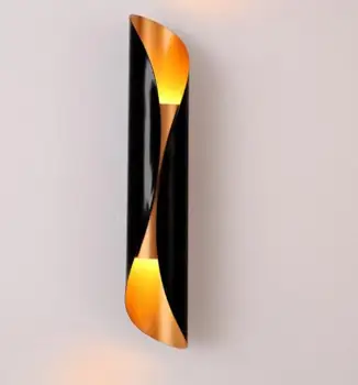 Moderno tubo de Alumínio de parede de luz de E27 luminárias de ouro preto Nórdicos, restaurante, sala de estar, corredor, corredor, varanda lâmpada de parede