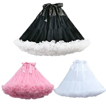Mulheres Underskirt para o Vestido de Casamento Cosplay de Fadas de Limpeza de Roupas cor-de-Rosa Curtos Saiotes Tutu Lolita Faldas Cupcake Vestido de 2023