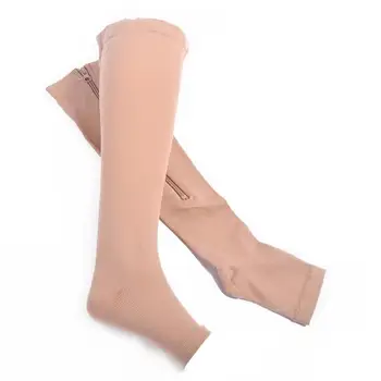 Mulheres zíper meias podem prevenir o aparecimento das varizes funcional caompression fina dormir de perna meias
