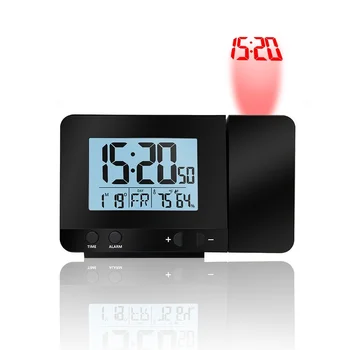 Multifuncional a temperatura e a umidade de detecção de Projeção Relógio Despertador Digital Data de mesa Led Relógio Com o Tempo de Projeção 0