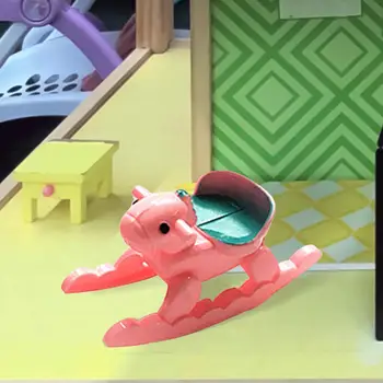 Multifunção Cavalo em Miniatura Loft Camas de Casa de bonecas Miniaturebed para Dollhourse 2