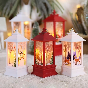Natal Lanterna Luz de Feliz Natal e Decorações para a Casa De 2021 Navidad de Natal, Enfeites de Árvore de Natal, Presentes de Ano Novo 2022