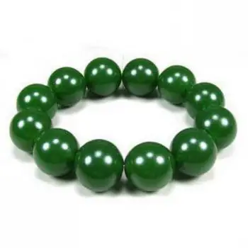 Natural Verde Jade Esferas De Jade Bracelete Da Jóia Da Sorte Exorcizar Os Maus Espíritos Segurança Auspicioso Amuleto Jade Pulseira Jóias Finas 0