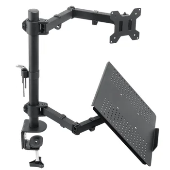 Notebook suporte de secretária monitor LCD de computador stand elevador giratório suporte 0