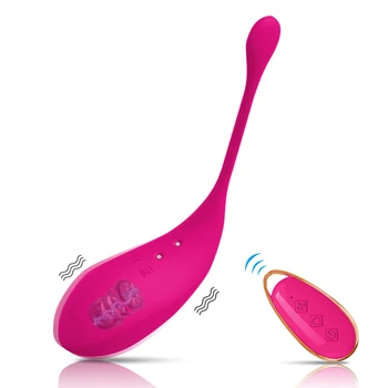 nova e Poderosa vibração ovos de controle remoto sem fio Vibrador Feminino brinquedos do sexo feminino vibrador ponto G estimulação massager de produtos para adultos 0