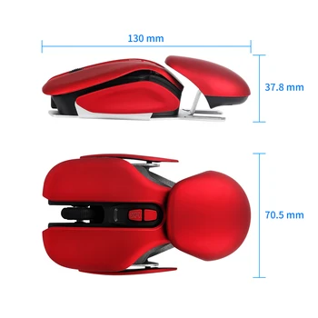 Novo 2.4 G sem Fio Mouse De 5 Botões Receptor USB Jogo de Ratos 1600DPI Óptico Recarregável Mouse Gamer Mause Para Laptop (Home Office 3