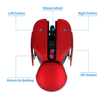 Novo 2.4 G sem Fio Mouse De 5 Botões Receptor USB Jogo de Ratos 1600DPI Óptico Recarregável Mouse Gamer Mause Para Laptop (Home Office 4