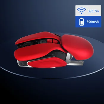 Novo 2.4 G sem Fio Mouse De 5 Botões Receptor USB Jogo de Ratos 1600DPI Óptico Recarregável Mouse Gamer Mause Para Laptop (Home Office 5
