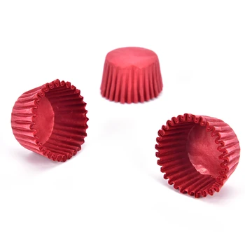 Novo 500Pcs Mini Tamanhos de Chocalate forminhas de Papel Assadeira de Muffin Bolo de Cupcake Casos 4 cores para escolher 0