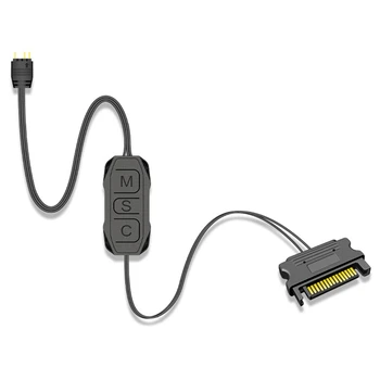 Novo Controlador Companheiro Manual Endereçável Controlador do RGB ARGB LED Controlador SATA de 15 Pinos Para 3 Pinos ARGB LED