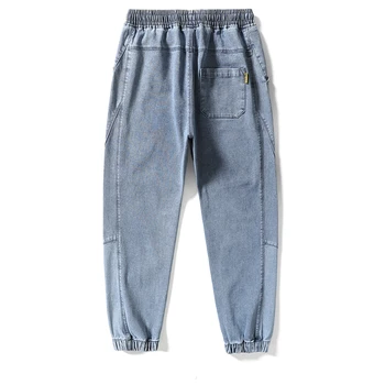Oversized Luz Jeans para os Homens, a Marca de Moda de Moda Solta Reta Wide Leg Pants M-8XL