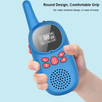Pack de 2 de Plástico Crianças Walkie Talkie Portátil Útil da Bateria Operado Interativo Ouvido Proteger de Rádio de Duas vias 5