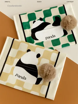 Papel De Manga Tecido Caixa De Tecido De Decoração Panda Rongbao Tecido Da Cobertura De Escritório Home Sala Carro 2