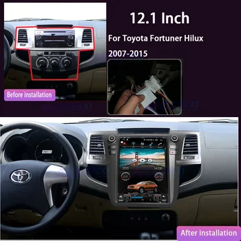 Para a TOYOTA Fortuner/HILUX Revo 2007 A 2015 Tesla Andróide da Tela de 11 auto-Rádio Estéreo do Carro Player Multimídia GPS de Navegação Unidade de Cabeça