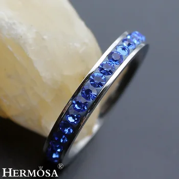 Perfeito Senhora De Design Grande Promoção Hermosa Jóias De Casamento BlueAmethyst Anéis Para As Mulheres Tamanho 8# 7# 0