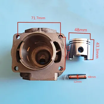 Pistão do cilindro Kit de 48mm se Encaixa Solo 423 / Solo 425 motor de pulverizador da névoa-espanador de substituição 2