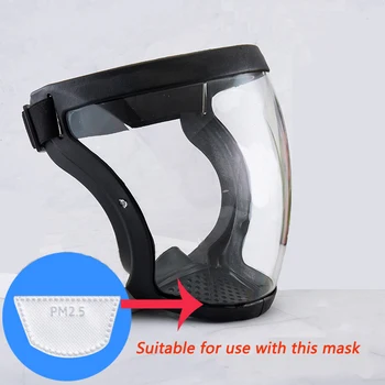 PM2.5 Filtro de carvão Ativado Para Transparente Protetor facial Protetor à prova de Poeira à prova de Vento Máscara Anti-respingo de Óculos de Segurança