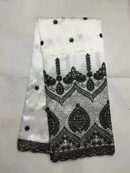 Populares Africanos Tecido de Renda 5 Estaleiro George Laço de Tecido Indiano de Alta Qualidade Seda George Laço de Tule Atacadores Para DIY Vestido de Noiva