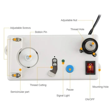 Portátil Automático Inteligente de Costura Eletrônica Thread Enrolador de linha da Bobina Máquina de Enrolamento NOS PLUG 4