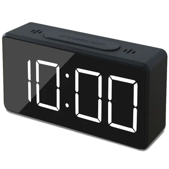 Promoção! Pequeno Mini Relógio Despertador Digital para Viajar com DIODO emissor de luz do Tempo ou da Temperatura de Exposição, Repetir, Brilho Ajustável, Simples 0