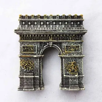 QIQIPP francês marco Arco do Triunfo artesanato magnético adesivos de geladeira adesivos criativos recordações para turistas