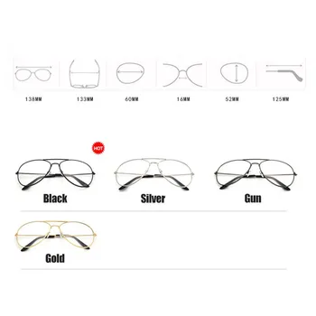RBRARE de grandes dimensões Óculos de Armação de Quadro de Mulheres de Óculos Liga Espelho Plano Retro Metal Limpar Lente de Óculos de Armação Selvagem Óculos Gafas 5