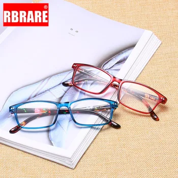 RBRARE Moda Anti-Luz azul de Plástico Armação de Óculos de Leitura, Homens e Mulheres, Anti-fadiga Leitores Óculos de Leitura Gafas Para Leer