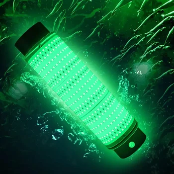Recarregável IP68 12W 24W 40W Atrair Isca LED Verde do Barco Mar do Oceano Fishlight Atrair a Luz Lula Pesca Submarina Luz