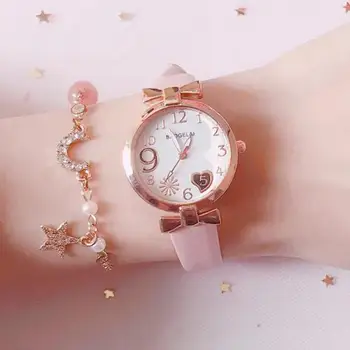 Retro Rodada de Quartzo de Luxo Digtal de Marcação Casual Relógios de Pulso com Pulseira de Couro Moda Relógio para o relógio de Pulso Impermeável para as Mulheres