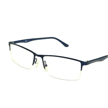 Retro Óculos de Leitura Rectangular, de cor Azul com estrutura de Metal Ótica, Óculos para Homens Mulheres Ultraleve de Negócios+1 +1.5 +2 +2.5+3 +3.5 +4
