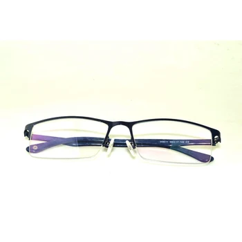 Retro Óculos de Leitura Rectangular, de cor Azul com estrutura de Metal Ótica, Óculos para Homens Mulheres Ultraleve de Negócios+1 +1.5 +2 +2.5+3 +3.5 +4 1