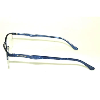 Retro Óculos de Leitura Rectangular, de cor Azul com estrutura de Metal Ótica, Óculos para Homens Mulheres Ultraleve de Negócios+1 +1.5 +2 +2.5+3 +3.5 +4 5