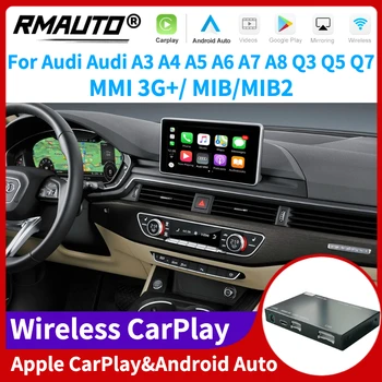 RMAUTO sem Fio Apple CarPlay MMI MIB para Audi A3 A4 A5 A6 A7 A8 Q3 Q5 Q7 Android Auto Link de Espelho do AirPlay Suporte de Imagem Inversa